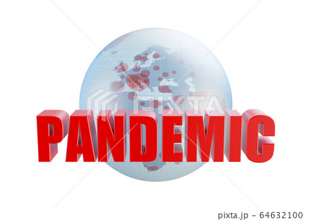 Covid-19 Coronavirus pandemic concept, 3d 64632100