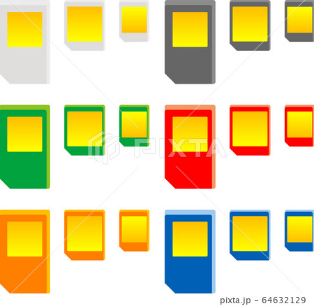 SIMカード　アイコンセット　ベクターイラスト 64632129