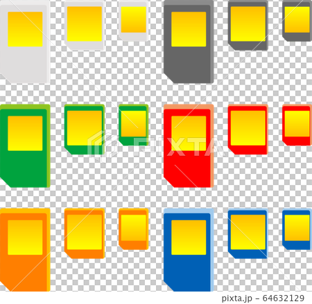 SIMカード　アイコンセット　ベクターイラスト 64632129