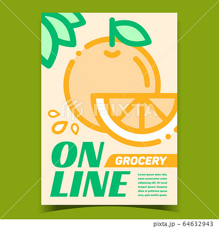 Online Grocery Shop Advertising Banner Vector Online Grocery Shop Advertising Banner Vector 64632943