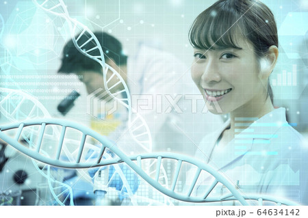 研究　開発　実験イメージ　マイクロピペット 64634142