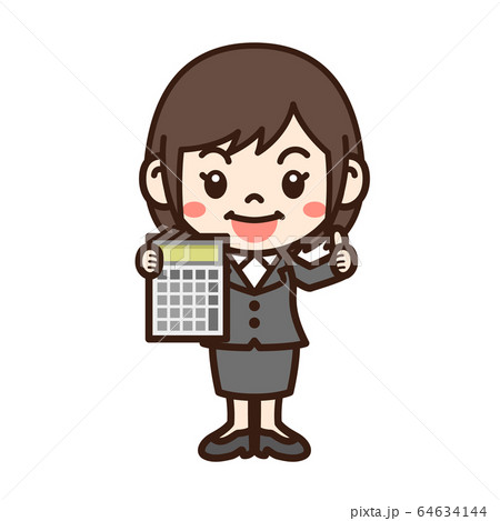 社会人女性　電卓 64634144
