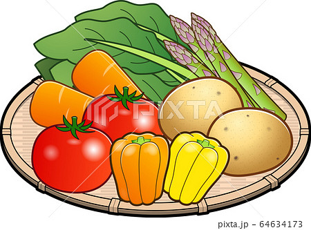 野菜たっぷり 栄養満点のイラスト素材