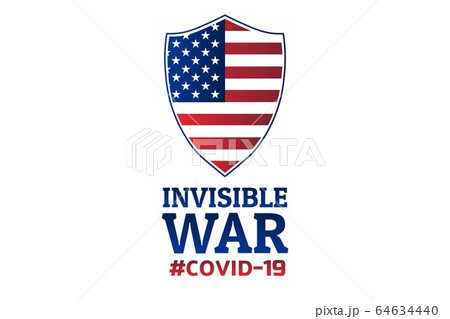 Patriotic concept about novel coronavirus covid-19 in The United States of America USA. Invisible Patriotic concept about novel coronavirus covid-19 in The United States of America USA. Invisible 64634440