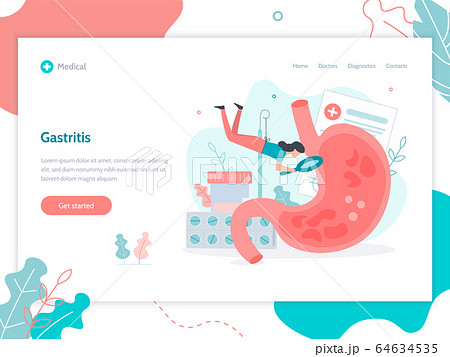 Gastritis stomach  medical web banner 64634535