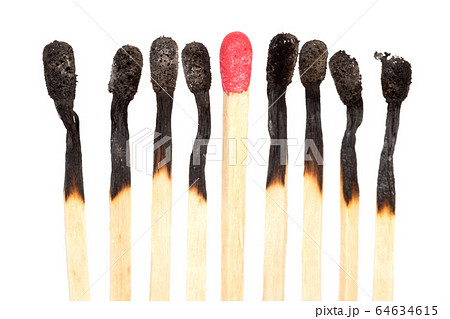 Burned matches over white 64634615