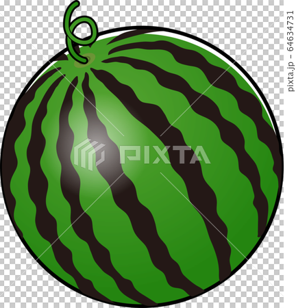 赤い西瓜のイラスト 64634731