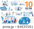 Medicine Innovative Technologies Vector Scenes Set 64635561