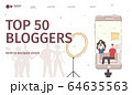 Bloggers Accounts Rating Service Vector Webpage 64635563