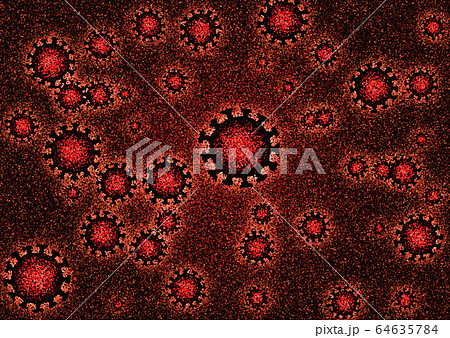 コロナウィルス顕微鏡イメージ COVID-19 64635784