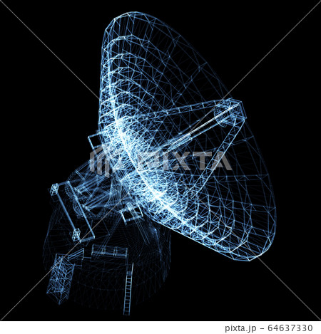 Radio Telescope of luminous lines and dots 64637330