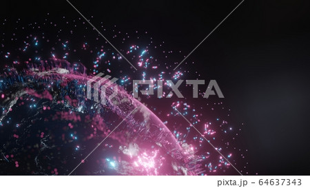Abstract futuristic planet Earth 64637343