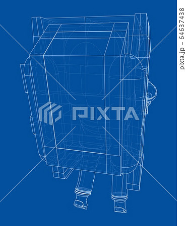 Astronaut concept. Vector rendering of 3d 64637438