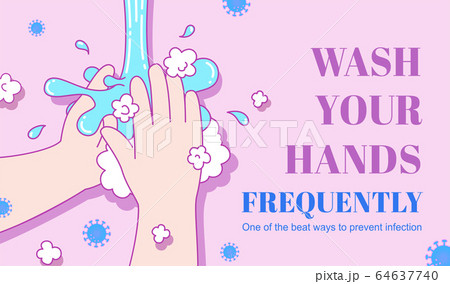 Wash your hands frequently design Wash your hands frequently design 64637740