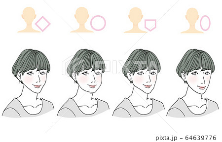 顔型別ヘアスタイル 顔型別ヘアスタイル 64639776