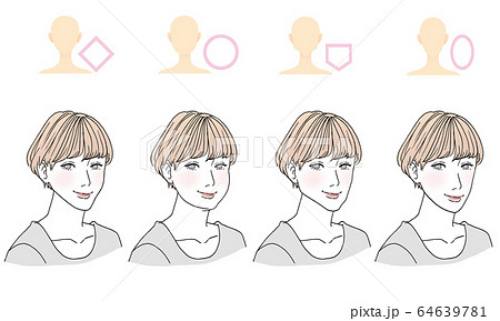 顔型別ヘアスタイル 顔型別ヘアスタイル 64639781