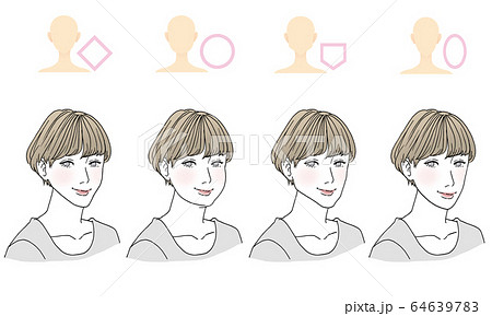 顔型別ヘアスタイル 顔型別ヘアスタイル 64639783