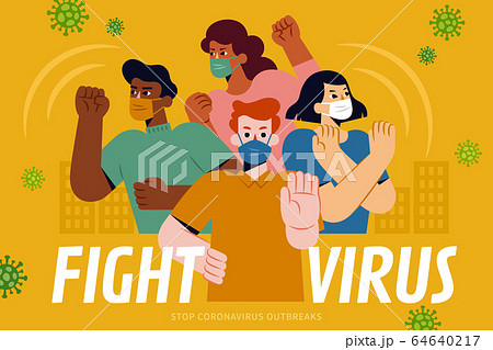 Fight the virus together poster 64640217