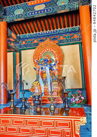 Interior view of Yonghegong Lama Temple. Beijing. Interior view of Yonghegong Lama Temple. Beijing. 64642702