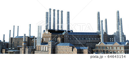 Old industrial buildings  3d rendering image on 64643154