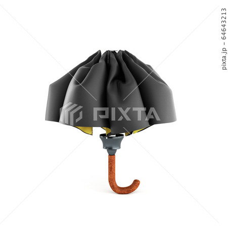 closed two tone umbrella 3d render on white closed two tone umbrella 3d render on white 64643213