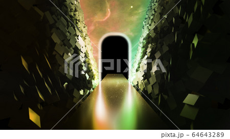 3d abstract neon background glowing rectangular 64643289