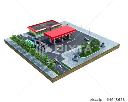 piece of land Gas station with parking on the 64643628