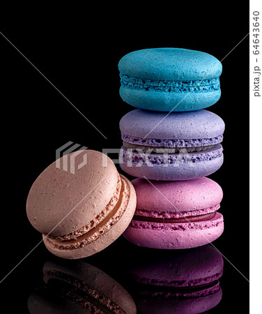 Colorful macaroon each other and one next Colorful macaroon each other and one next 64643640