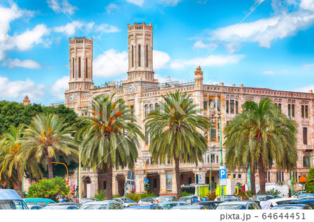 Town Hall, Municipio di Cagliari and Street with Town Hall, Municipio di Cagliari and Street with 64644451
