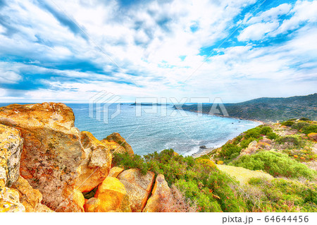 Fantastic view of Capo Carbonara beach with Fantastic view of Capo Carbonara beach with 64644456
