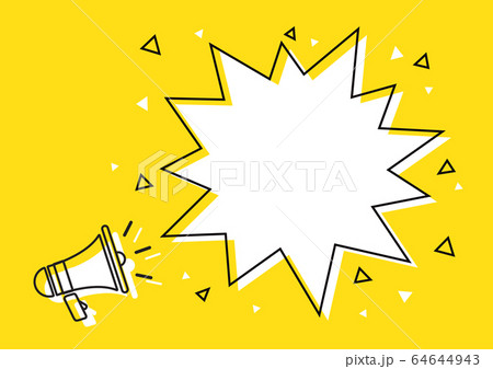 Megaphone and space for text.  64644943