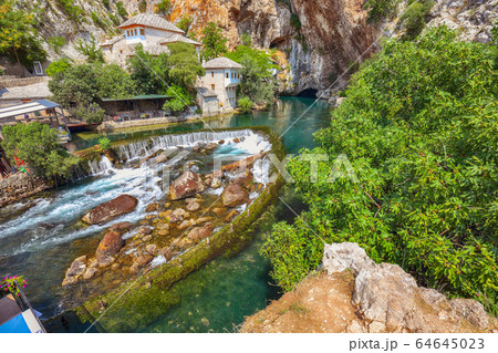 Dervish monastery or tekke at the Buna River 64645023