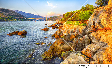 Panorama of impressive Franjo Tudjman bridge at 64645091