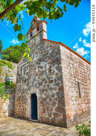 Stone church with bell tower at Gradiste monastery Stone church with bell tower at Gradiste monastery 64645319