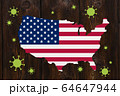 Coronavirus covid19 quarantine in USA concept 64647944