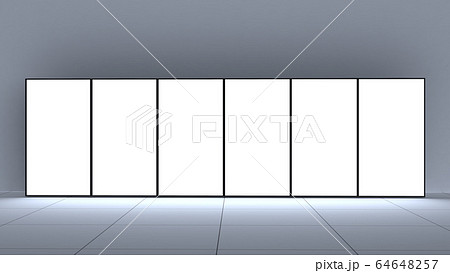 Blank panel exhibition stand 3d render Blank panel exhibition stand 3d render 64648257