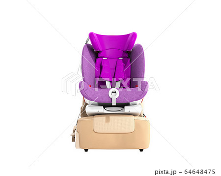 baby car seat 3d render on white no shadow baby car seat 3d render on white no shadow 64648475