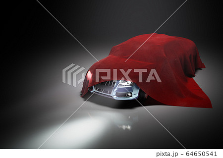 concept of presentation of the car under a red 64650541