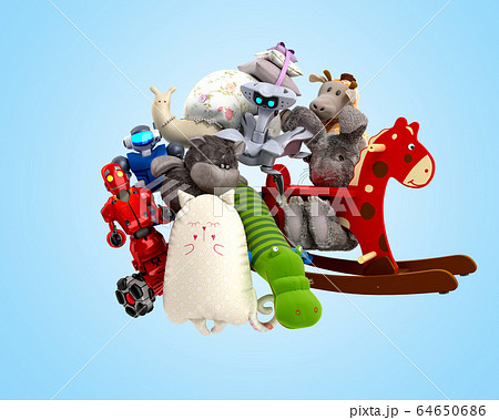 concept of product categories toys 3d render on 64650686