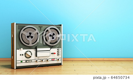 Old portable reel to reel tube tape recorder on 64650734