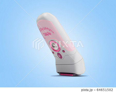 modern female pink hair epilator 3d render on blue 64651502