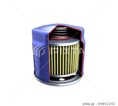 internal structure of automobile oil filter 3d 64652242
