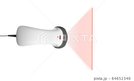 Barcode Scanner 3d render on white background 64652340