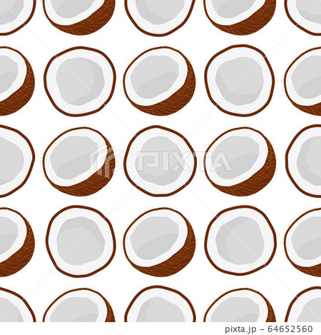 Illustration on theme big colored seamless coconut Illustration on theme big colored seamless coconut 64652560