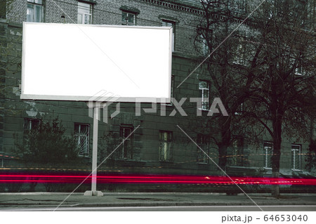 Blank billboard for advertising at the city around, copyspace for your text, image, design Blank billboard for advertising at the city around, copyspace for your text, image, design 64653040