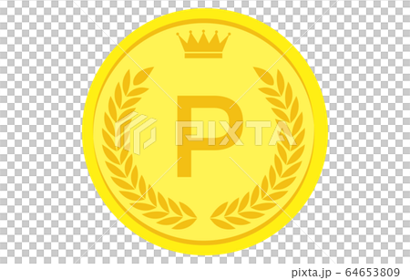 月桂花冠和皇冠字母硬幣P 64653809