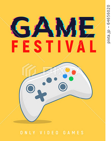 Video Game Logo Poster Control Joystick のイラスト素材