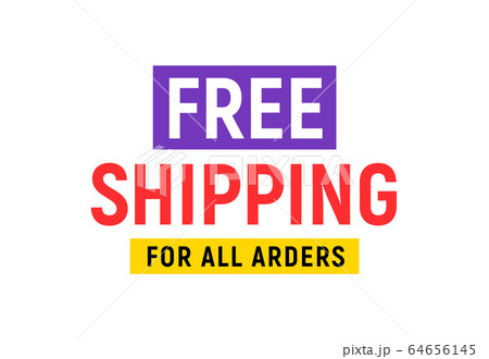 Free shipping delivery offer banner. Free shipping poster vector design promotion flat illustration 64656145