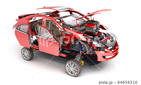 Modern concept of auto repair work Details of the 64656310