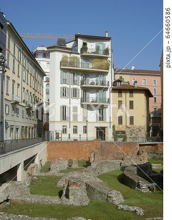 Roman ruins in Milan, Italy, 2012. 64660586